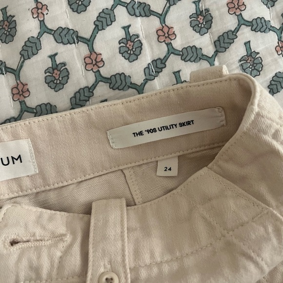 Aritzia denim forum the 90s utility cargo skirt size 24 - Picture 2 of 5